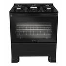 Fogão Mueller 5 Bocas Preto Bivolt Mesa de Vidro e Tripla Chama MFV5BF