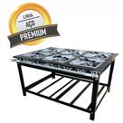 Fogão para Cozinha Industrial 6 Bocas Queimado com Chama Dupla 40 cm Sebem