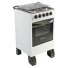 Fogao piso braslar 4 bocas inox c/ forno 46,3l a gas branco new sirius