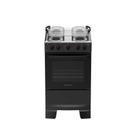 Fogao piso gas 4 bocas monaco plus preto 48 l atlas