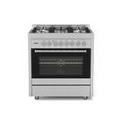 Fogao piso invita a gas/eletrico 75cm 5 bocas dual flame 4kw, forno eletrico c/ turb conveccao i-fge-5q-75-xx-2gma