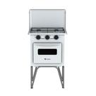 Fogão Portátil 2 Bocas Venax Gemini Tampa de Metal Gas Glp Branco