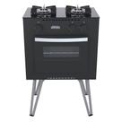 Fogão Portátil 2 Bocas Venax Mini Cook Gas Glp Preto Fosco