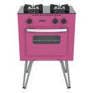 Fogão Portátil 2 Bocas Venax Mini Cook Mesa de Vidro Rosa