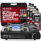 Fogão Portátil a Gás Butano Chef Master 7650 BTU com 4 Cartuchos Fogão Portátil a Gás Butano Chef Master 7650 BTU com 4 Cartuchos