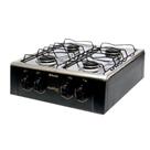 Fogão Portátil De Mesa 4 Bocas + Kit Mangueira Regulador