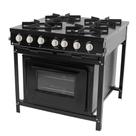 Fogão Profissional 4 Bocas Venâncio Bravo Preto com Forno Fogão Profissional 4 Bocas Venâncio Bravo Preto com Forno