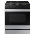 Fogão samsung 5 bocas série 7 com câmera e air fry em aço inox 170l 127v nsg6dg8700sraz