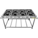 Fogão Serv Kenok Inox 8 Bocas 4 Duplas Baixa Pressão FBSE8B.843 Fogão Serv Kenok Inox 8 Bocas 4 Duplas Baixa Pressão FBSE8B.843
