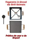 Fogareiro a álcool, com chapa, 1 boca, Grill Usimais, modelo 2022/23
