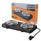 Fogareiro Elétrico 2 Boca 127V 2000W Preto Bestfer Fogareiro Elétrico 2 Boca 127V 2000W Preto Bestfer