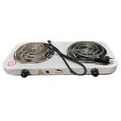 Fogareiro Elétrico Fogão Cooktop Portátil 2 Bocas Espiral 220 Volts e 2000W Watts de Potência Com 5 Temperaturas Camping Prático e Fácil Futuro Casa