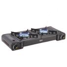 Fogareiro Horizontal 2 Bocas Portátil Camping Flex BAK + 2 brindes