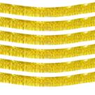 Foil Fringe Garland Metallic Tinsel Streamers, 10 pés, pacote com 6