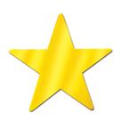Foil Star Cutouts Beistle 72 peças de plástico dourado de 5 polegadas