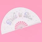 Folding Fan xo, Fetti Bride to Be Iridescent + Glitter