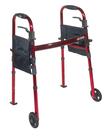 Folding Travel Walker Drive Medical Deluxe com 5 rodas vermelhas