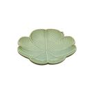 Folha Banana Leaf de Ceramica Verde 20cm x 20cm x 3cm