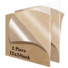 Folha de acrílico Lesnlok Clear Plexiglass 3mm 30x60cm 2 peças