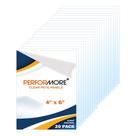 Folha de acrílico Performore 4x6 polegadas com 1 mm de espessura PETG Clear (20)