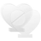Folha de acrílico Senbota Clear Heart para base de luz LED de 4 mm