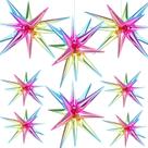 Folha de alumínio colorida Star Balloons Cadeya Huge Gradient, 8 unidades