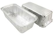 Folha de alumínio Loaf Pan D&W Fine Pack A86 de 2 libras com tampa em forma de cúpula Folha de alumínio Loaf Pan D&W Fine Pack A86 de 2 libras com tampa em forma de cúpula
