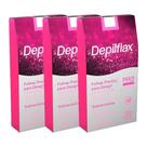 Folha De Cera Fria Kit 60un Prontas Depilação Facial Design Sobrancelhas Rosa Modelagem Depilflax
