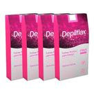 Folha De Cera Fria Kit 80un Prontas Depilação Facial Design Sobrancelhas Rosa Modelagem Depilflax
