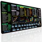 Folha de dicas do Desk Pad Excel GekBot 80x30cm com bordas costuradas