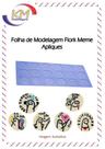 Folha de modelagem Flork Meme Apliques - páscoa, ovo de colher, tablete chocolate (14941)