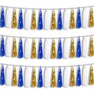 Folha de ouro branco azul marinho Tassel Garland Hysilla 9m Folha de ouro branco azul marinho Tassel Garland Hysilla 9m