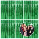 Folha de ouropel metálica verde Backdrop K.E.J., pacote com 10 unidades, 100x200cm