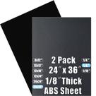 Folha de plástico ABS Pinziren de 3 mm de espessura 60x90cm (pacote com 2) preta