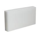 Folha de plástico HDPE 1 polegada de espessura 25 mm branca 1 x 6 x 12 polegadas