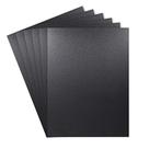 Folha de plástico Zuvas Black ABS 30,5 x 40,6 x 0,15 cm, pacote com 6