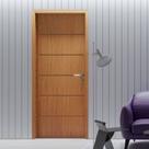 Folha de Porta de Madeira 210x80cm Espessura 3,5cm Mmc Eucaplac Frisada Residence Eucatex