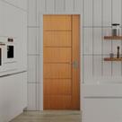 Folha de Porta de Madeira 210x80cm Espessura 3,5cm Mso Eucaplac Frisada Elegance Eucatex Teka Milano
