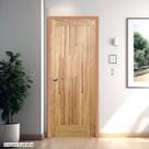 Folha de Porta de Madeira Maciça Tauari 210x82x3,3 Parquet Vertical Jomadi