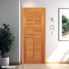 Folha de Porta de Madeira Maciça Tauari 210x82x3,3 Veneziana Jomadi