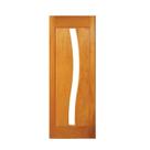 Folha de Porta de Madeira Maciça Tauari 210x90x3,3 Vidro em "s" Jomadi