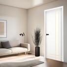Folha de Porta em Madeira Frisada 5 210x80x3,5cm Gitale Portas Branco