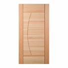 Folha de Porta Maciça em Eucalipto acabamento Natural 210x102cm PM78 Solar Cruzeiro Portas