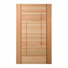 Folha de Porta Maciça em Eucalipto acabamento Natural 210x120cm PM92 Moderne Cruzeiro Portas