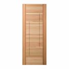Folha de Porta Maciça em Eucalipto acabamento Natural 210x60cm PM92 Moderne Cruzeiro Portas