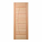 Folha de Porta Maciça em Eucalipto acabamento Natural 210x80cm PM78 Solar Cruzeiro Portas