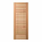 Folha de Porta Maciça em Eucalipto acabamento Natural 210x80cm PM92 Moderne Cruzeiro Portas
