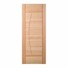 Folha de Porta Maciça em Eucalipto acabamento Natural 210x82cm PM78 Solar Cruzeiro Portas