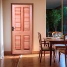 Folha de Porta Maciça em Eucalipto acabamento Natural 210x92cm PM44 Hagá Cruzeiro Portas