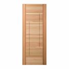 Folha de Porta Maciça em Eucalipto acabamento Natural 210x92cm PM92 Moderne Cruzeiro Portas
